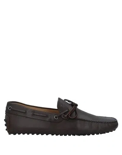 Tod's Man Loafers Dark Brown Size 7 Soft Leather