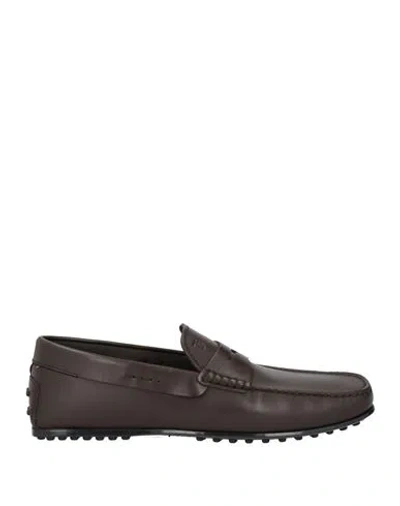 Tod's Man Loafers Dark Brown Size 7.5 Soft Leather