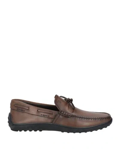 Tod's Man Loafers Dark Brown Size 7.5 Leather