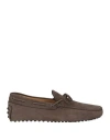 Tod's Man Loafers Dark Brown Size 8.5 Soft Leather In Brown