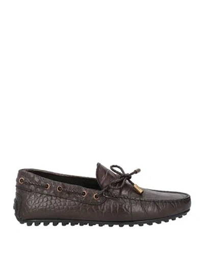 Tod's Man Loafers Dark Brown Size 9 Leather