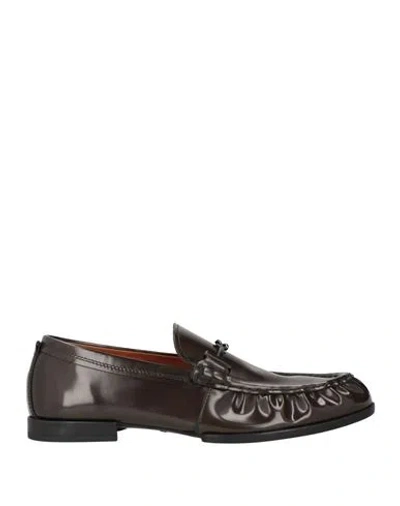 Tod's Man Loafers Dark Brown Size 9 Leather