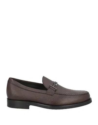Tod's Man Loafers Dark Brown Size 9 Leather