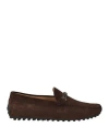 Tod's Man Loafers Dark Brown Size 6 Leather In Brown