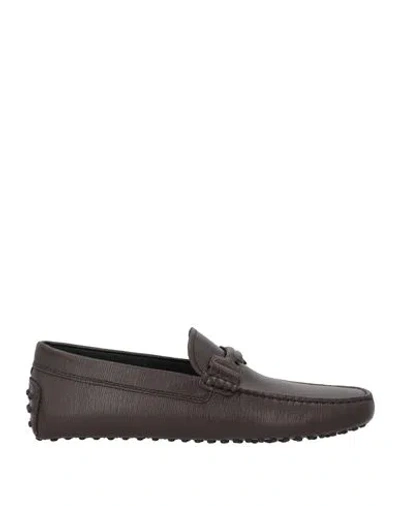 Tod's Man Loafers Dark Brown Size 9 Soft Leather