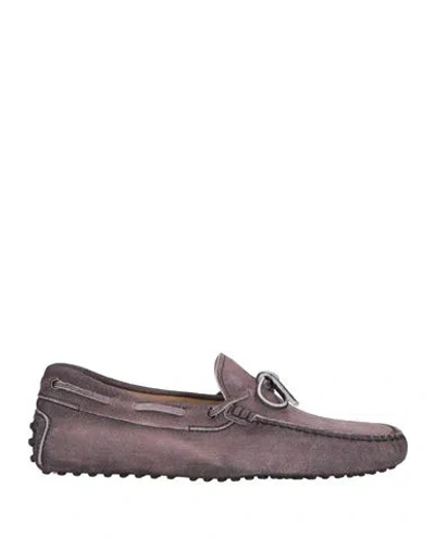 Tod's Man Loafers Dark Purple Size 8.5 Soft Leather