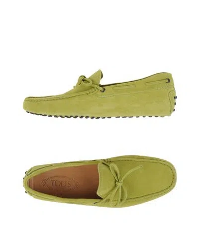 Tod's Man Loafers Deep Jade Size 11 Leather In Green