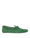 Tod's Man Loafers Emerald Green Size 8 Leather In Multi