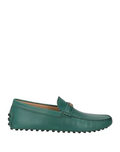 Tod's Man Loafers Emerald Green Size 8.5 Leather