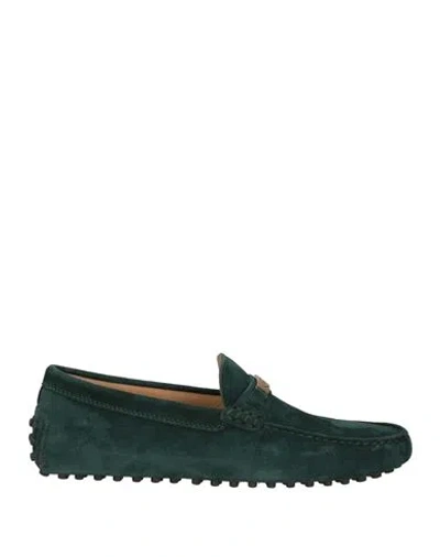 Tod's Man Loafers Green Size 8.5 Leather