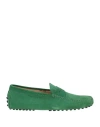 Tod's Man Loafers Green Size 9 Leather