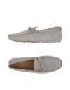 Tod's Man Loafers Grey Size 7 Leather