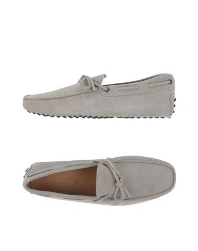 Tod's Man Loafers Grey Size 7 Leather