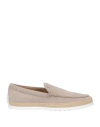 Tod's Man Loafers Grey Size 7 Leather