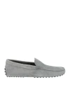 Tod's Man Loafers Grey Size 7.5 Leather