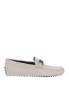 Tod's Man Loafers Grey Size 8 Leather