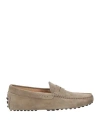Tod's Man Loafers Sage Green Size 7.5 Leather In Neutral