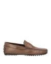 Tod's Man Loafers Khaki Size 6 Soft Leather In Beige