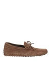 Tod's Man Loafers Khaki Size 9 Leather