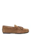Tod's Man Loafers Khaki Size 9 Leather In Beige
