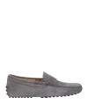 Tod's Man Loafers Lead Size 6 Leather In Grey