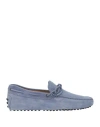 Tod's Man Loafers Light Blue Size 9 Leather