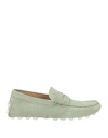 Tod's Man Loafers Light Green Size 7 Leather
