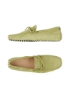 Tod's Man Loafers Light Green Size 8.5 Leather