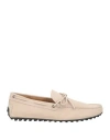 Tod's Man Loafers Light Grey Size 7 Leather