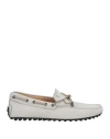 Tod's Man Loafers Light Grey Size 7.5 Leather
