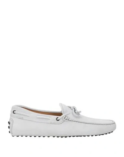 TOD'S TOD'S MAN LOAFERS LIGHT GREY SIZE 9 LEATHER