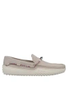 Tod's Man Loafers Light Grey Size 9 Soft Leather In Grey