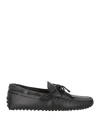 Tod's Man Loafers Midnight Blue Size 8.5 Leather In Blue