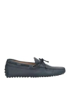 Tod's Man Loafers Midnight Blue Size 7.5 Soft Leather