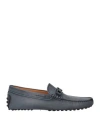 Tod's Man Loafers Midnight Blue Size 7.5 Leather