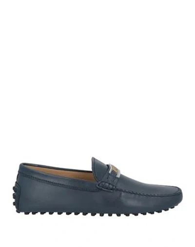 Tod's Man Loafers Slate Blue Size 10.5 Soft Leather