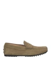 Tod's Man Loafers Military Green Size 5 Leather