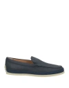 Tod's Man Loafers Navy Size 7 Leather In Blue