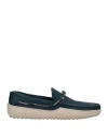 Tod's Man Loafers Navy Size 7 Soft Leather In Navy Blue