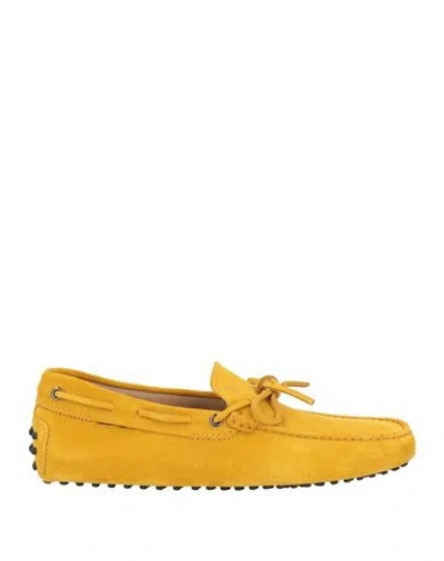TOD'S TOD'S MAN LOAFERS MARIGOLD SIZE 9 LEATHER