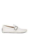 Tod's Man Loafers Off White Size 8 Soft Leather In Off White