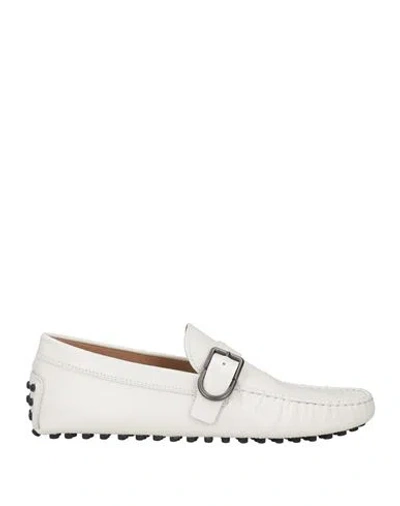 Tod's Man Loafers Off White Size 8 Soft Leather