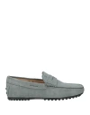 Tod's Man Loafers Pastel Blue Size 6 Leather