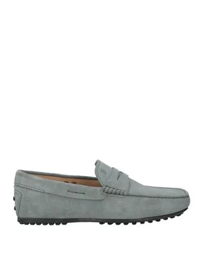 Tod's Man Loafers Pastel Blue Size 6 Leather