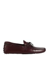 Tod's Man Loafers Plum Size 8.5 Leather In Purple