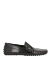 Tod's Man Loafers Plum Size 9 Leather In Black