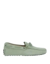 Tod's Man Loafers Sage Green Size 7.5 Leather