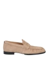 Tod's Man Loafers Sand Size 8 Leather In Beige