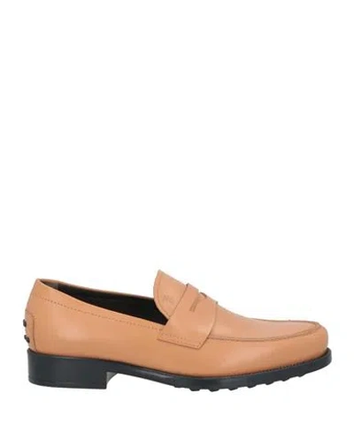 Tod's Man Loafers Sand Size 9 Leather In Beige