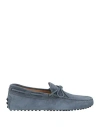 Tod's Man Loafers Slate Blue Size 8.5 Leather
